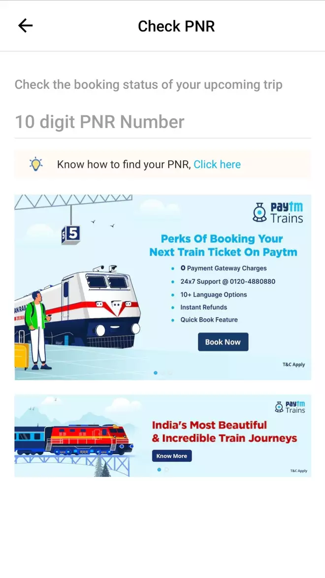 Indian Railways: How To Check Live Train Status, PNR Status On Paytm ...